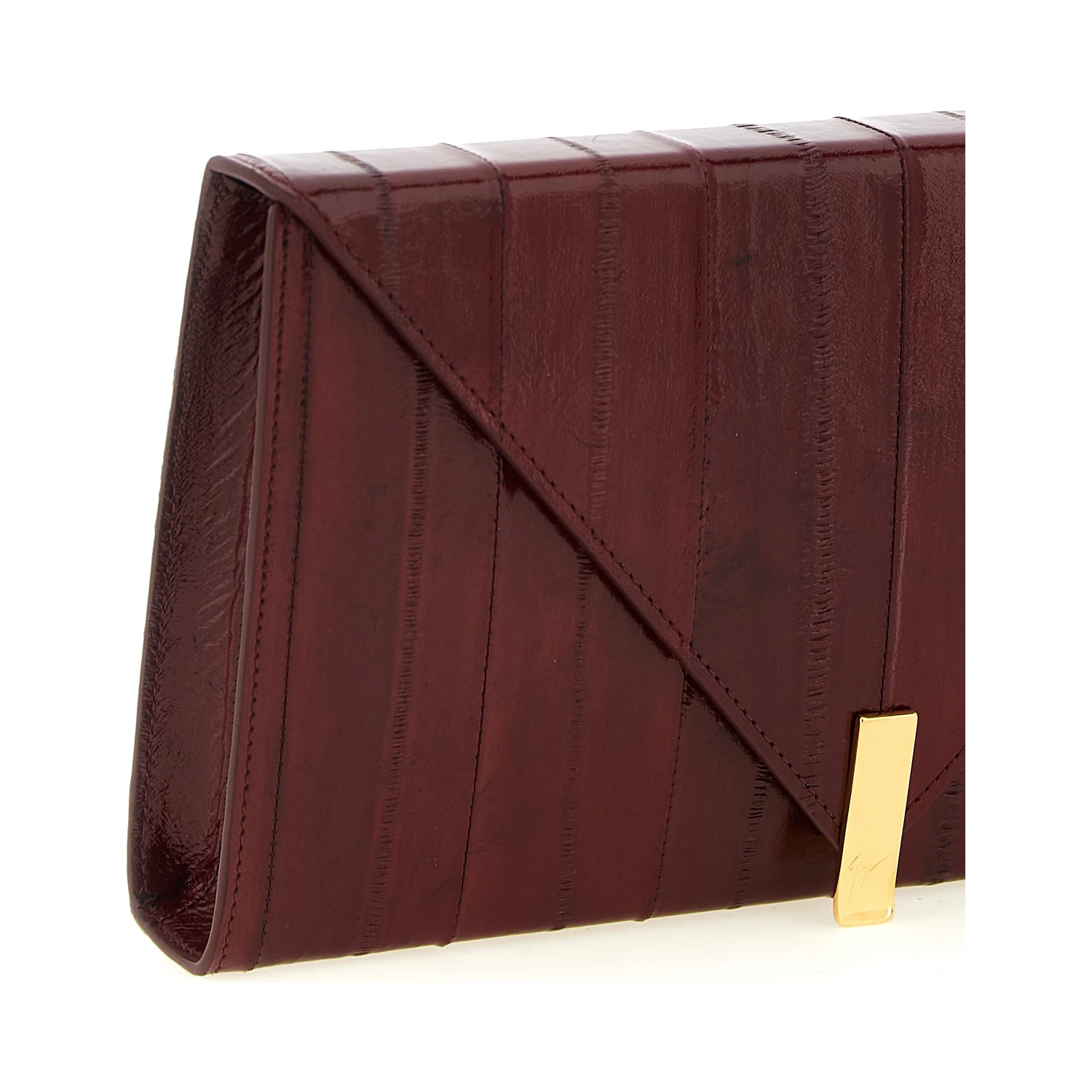 Bordeaux Leather Clutch Bag