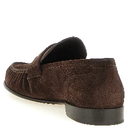 Brown Leather Slip-On Loafers
