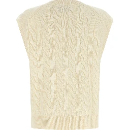 White Wool Sleeveless Jacket
