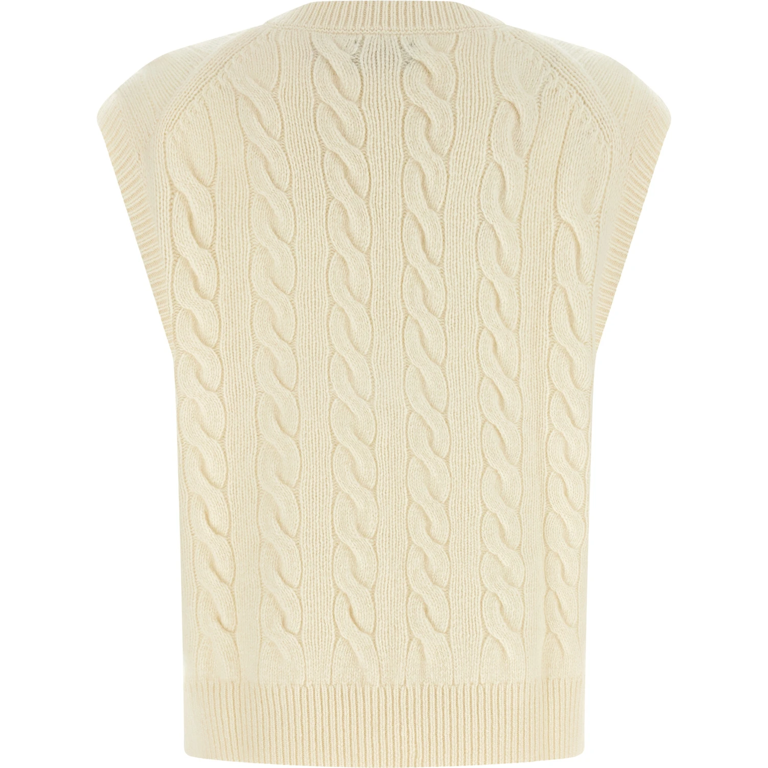 White Wool Sleeveless Jacket