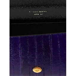 Purple Leather Clutch Bag