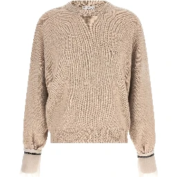 Beige Cashmere Cardigan