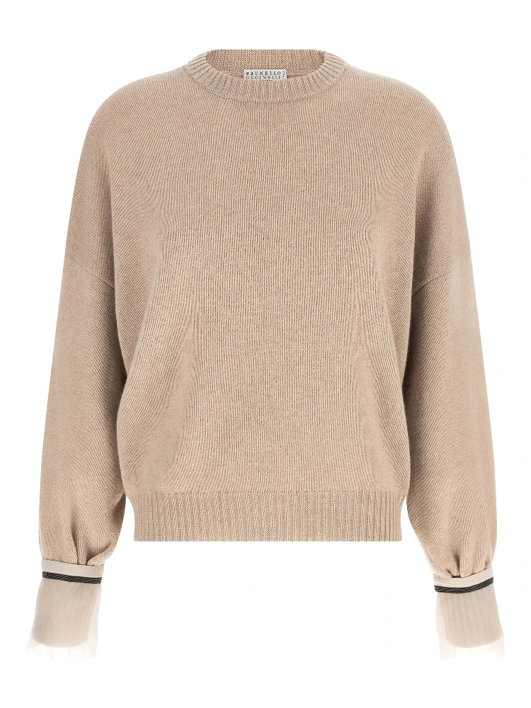 Beige Cashmere Cardigan