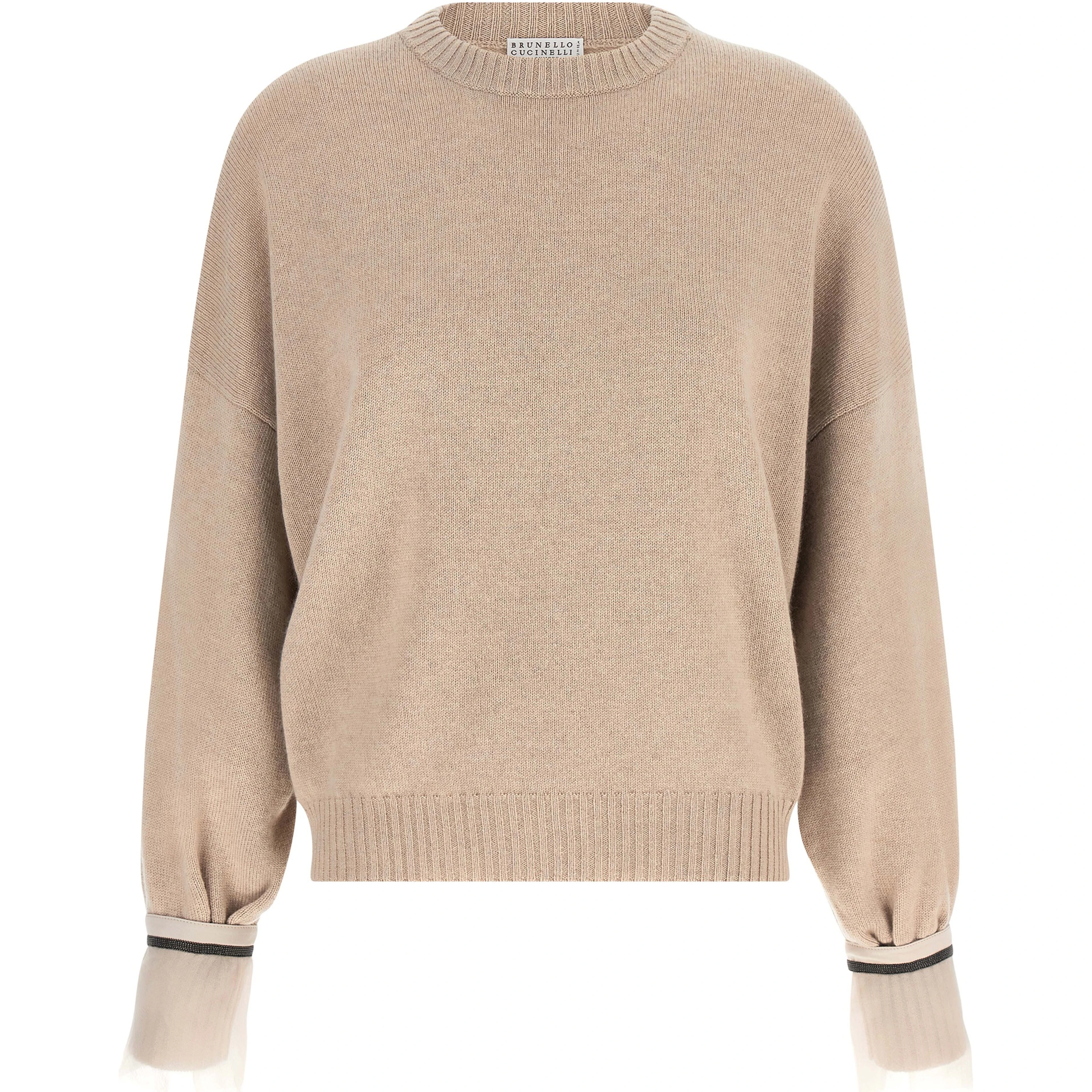 Beige Cashmere Cardigan