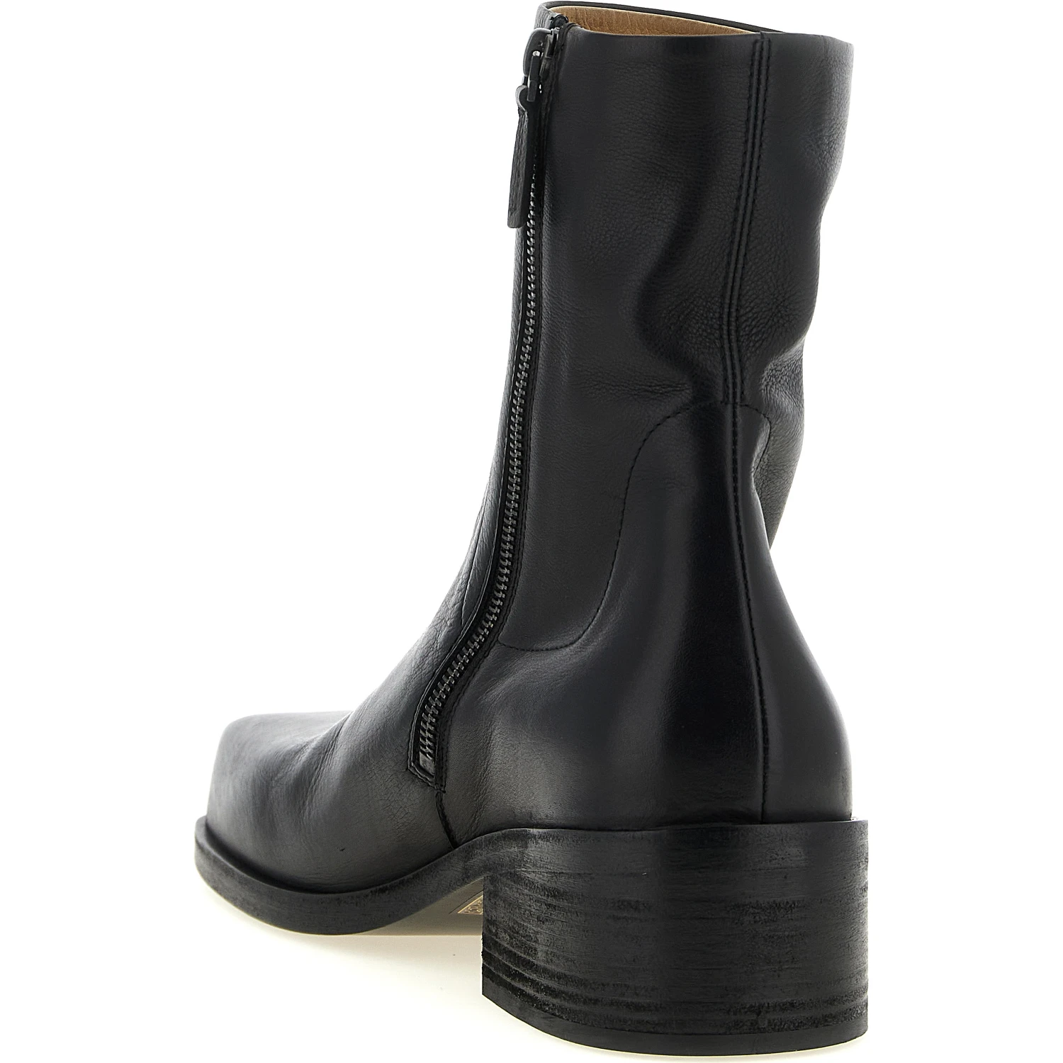 Black Calfskin Ankle Boots