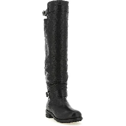 Black Leather Over The Knee
