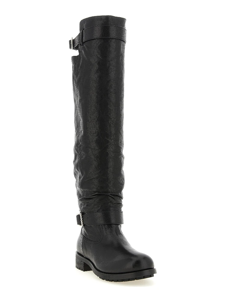 Black Leather Over The Knee alternative