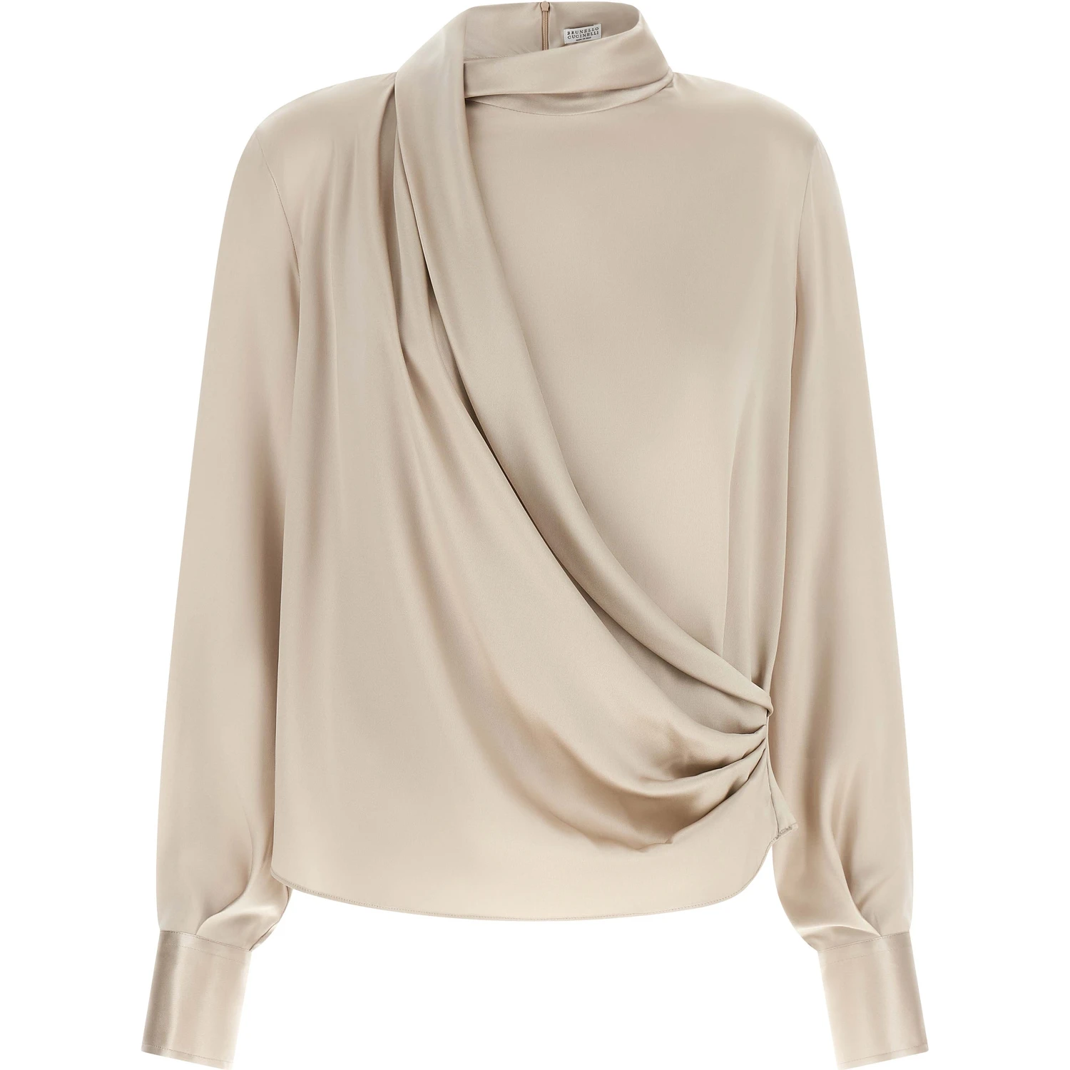 Beige Silk Blouse