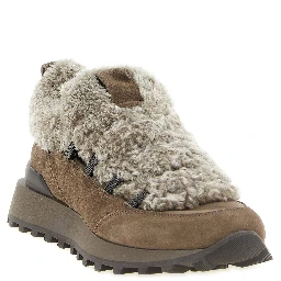 Brown Calfskin Chunky Sneakers