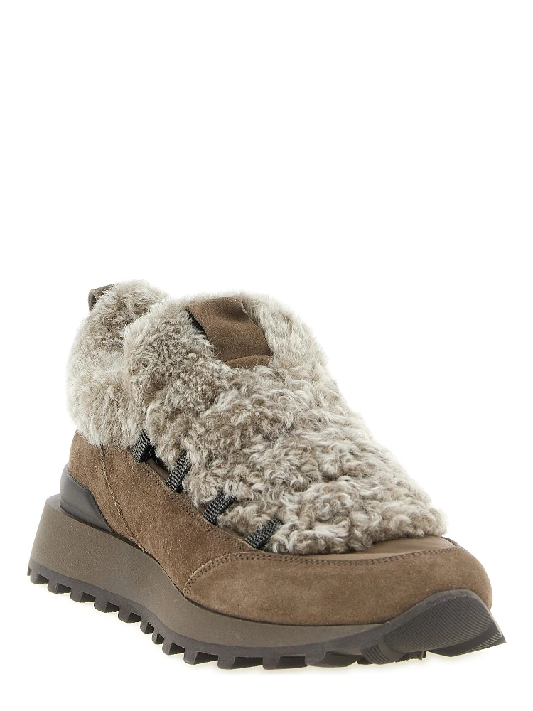 Brown Calfskin Chunky Sneakers alternative