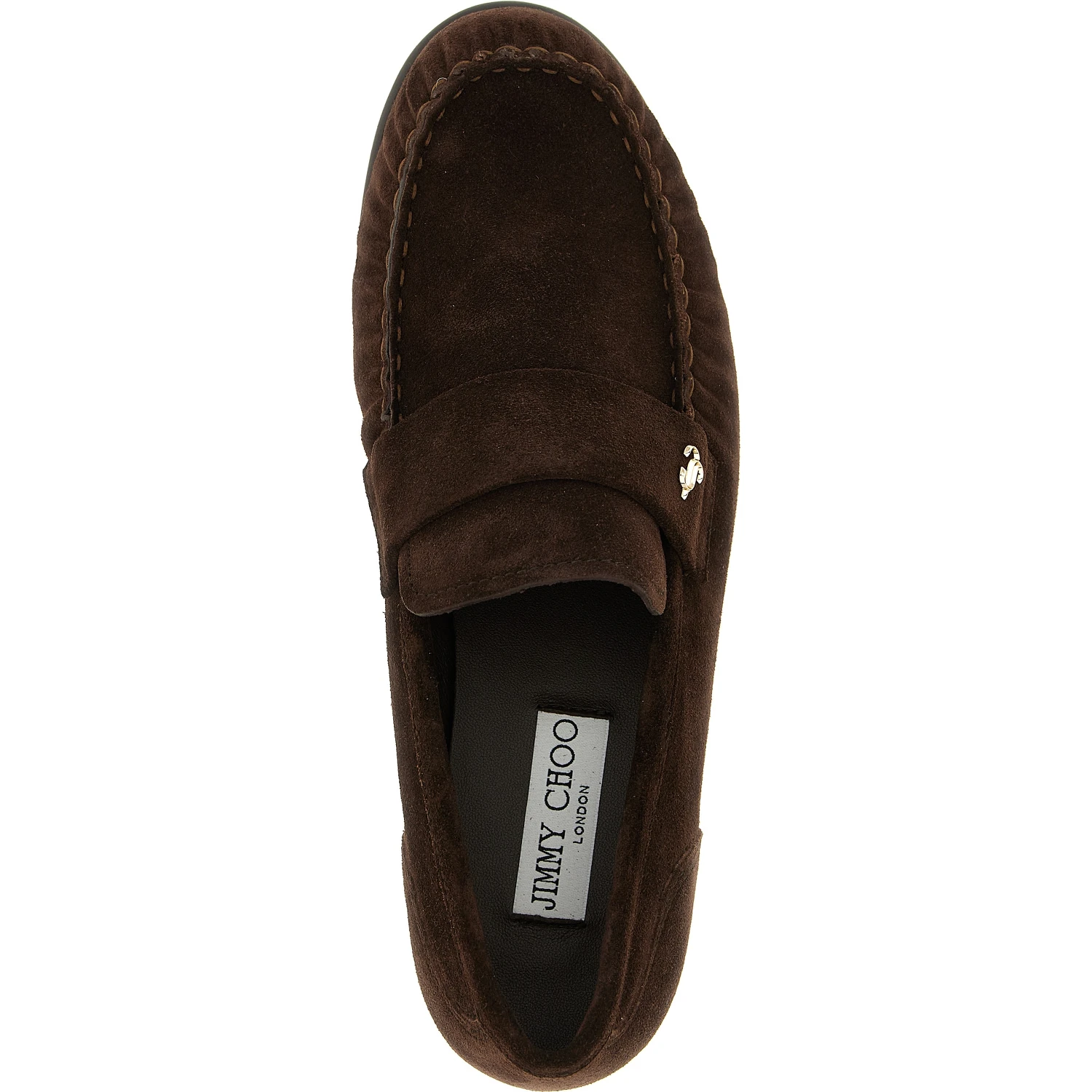 Brown Leather Slip-On Loafers