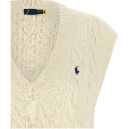 White Wool Sleeveless Jacket