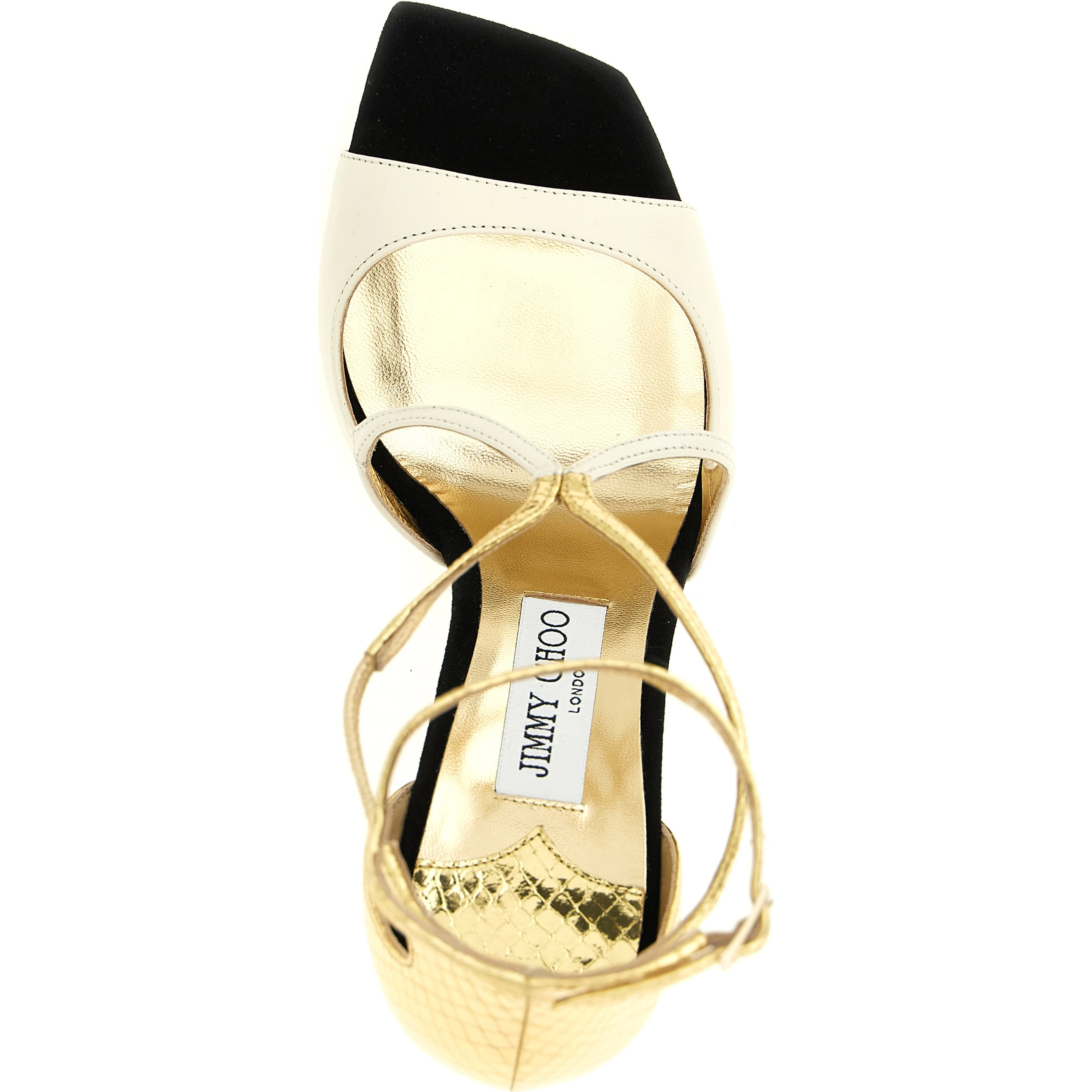 Multicolor Leather Stiletto Heel Sandals