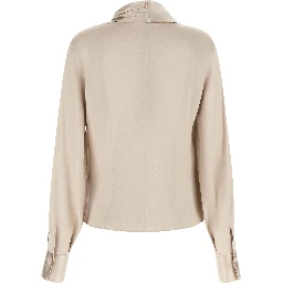 Beige Silk Blouse