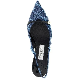Multicolor Tencel Mid Heel Pumps