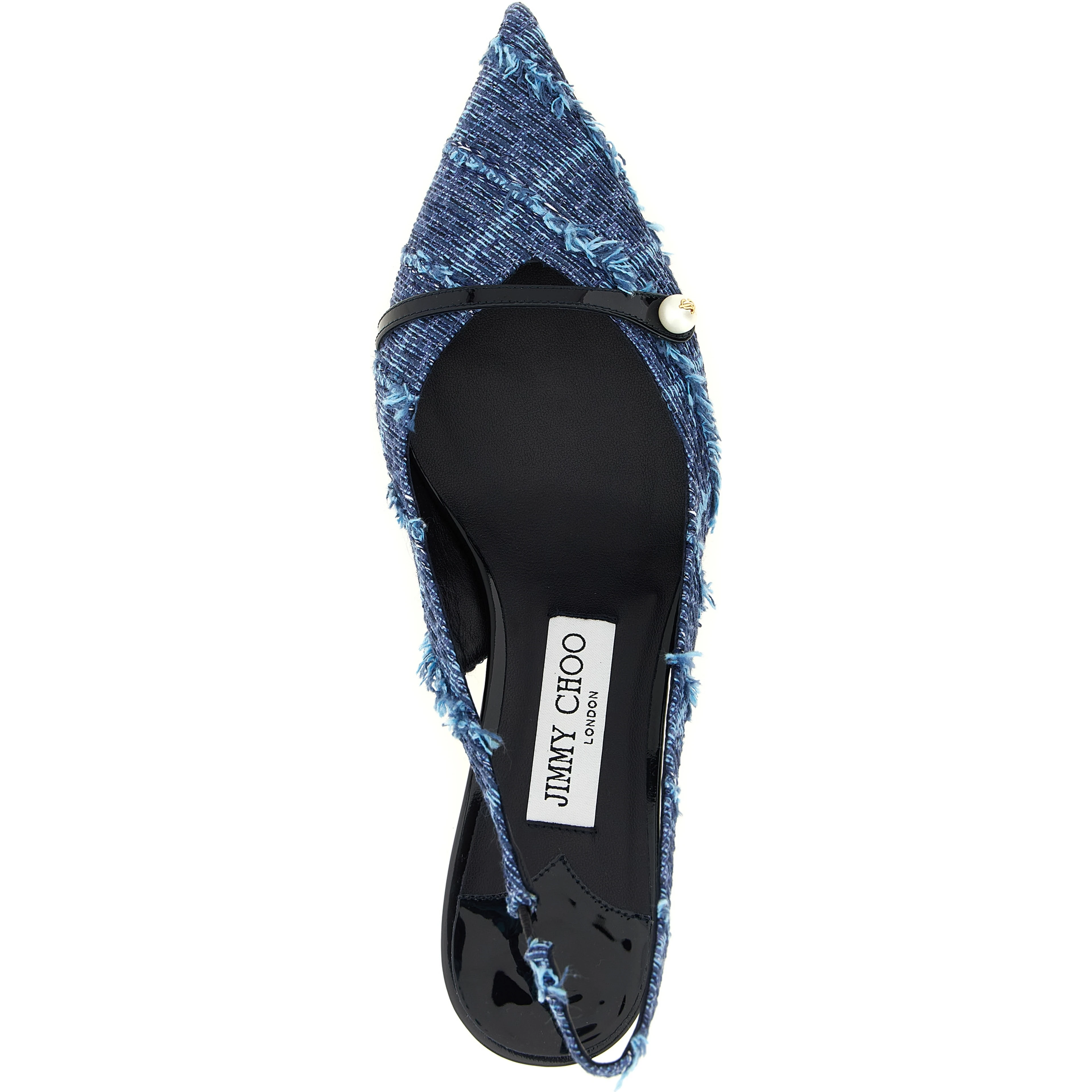Multicolor Tencel Mid Heel Pumps