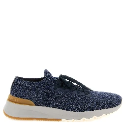 Blue Wool Athletic Sneakers