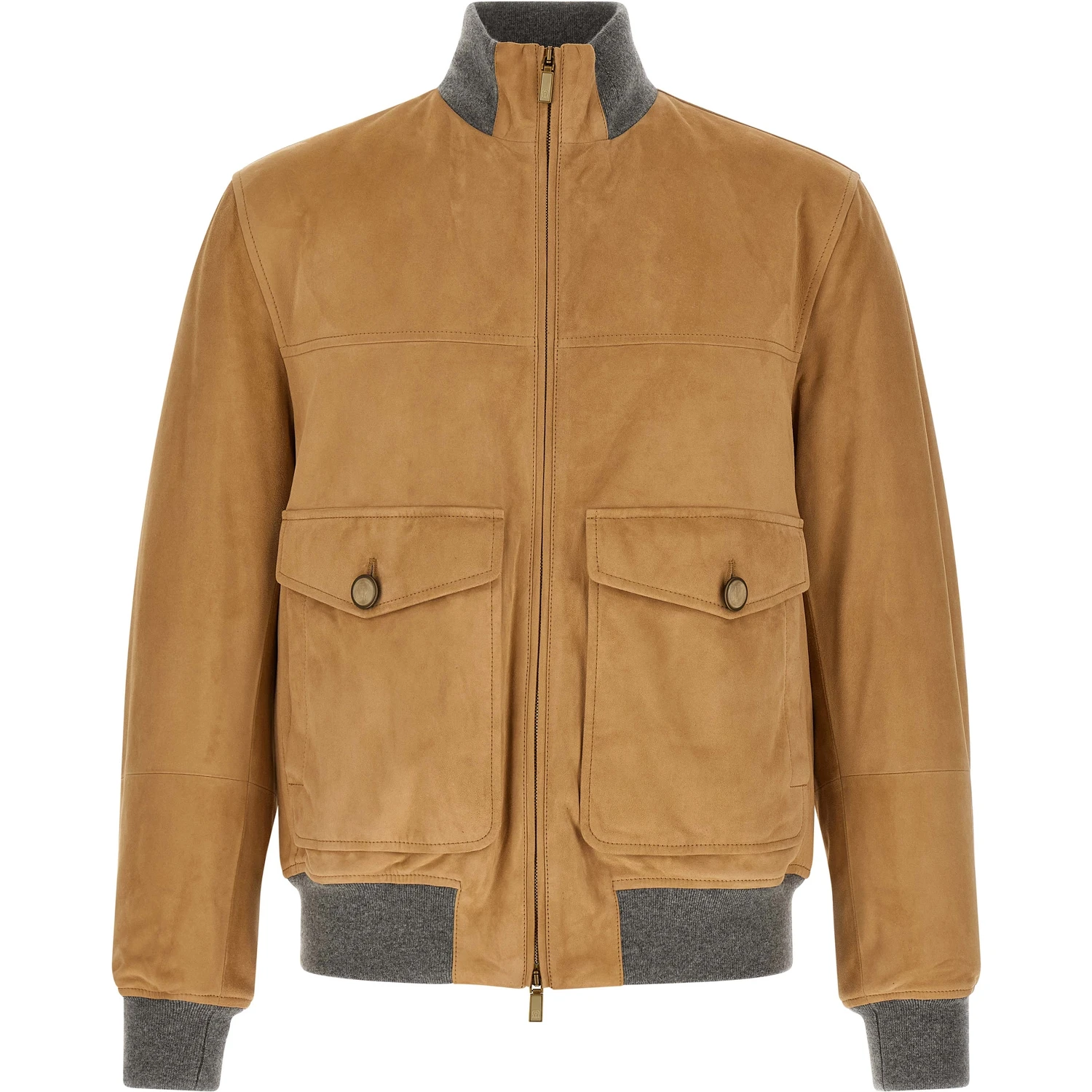 Beige Lamb Leather Leather Jacket