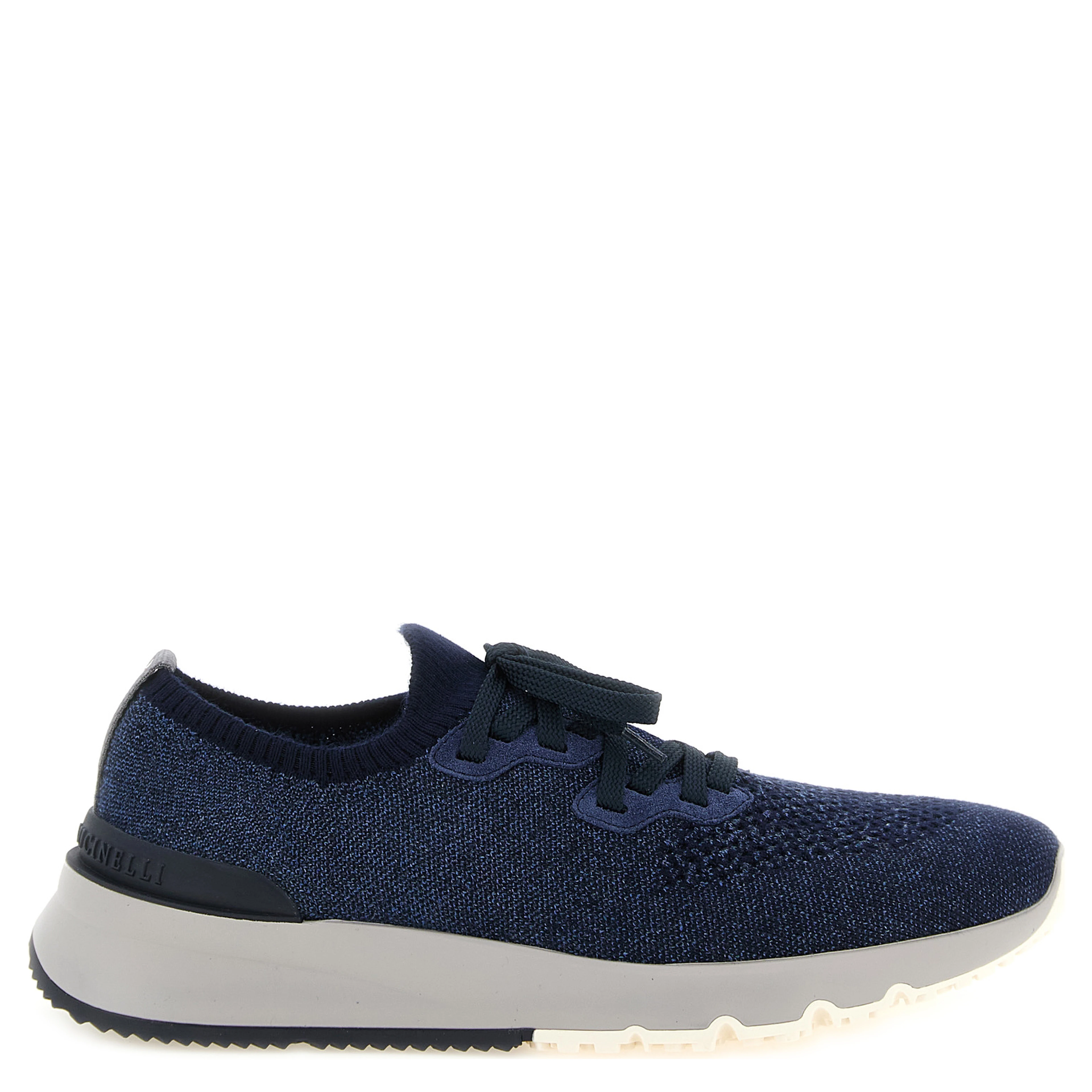 Blue Cotton Athletic Sneakers