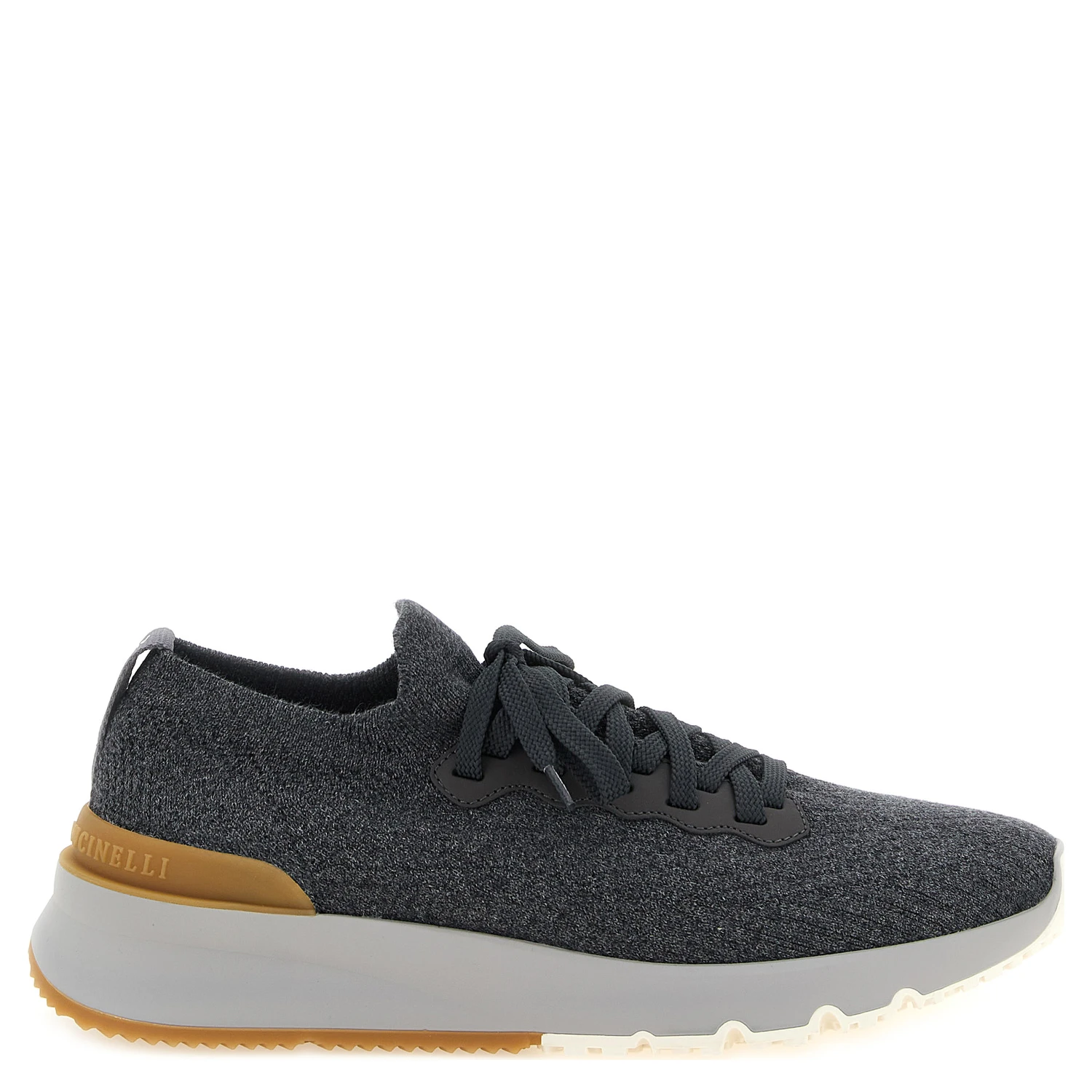 Gray Cotton Athletic Sneakers