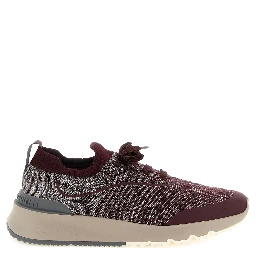 Bordeaux Cotton Athletic Sneakers