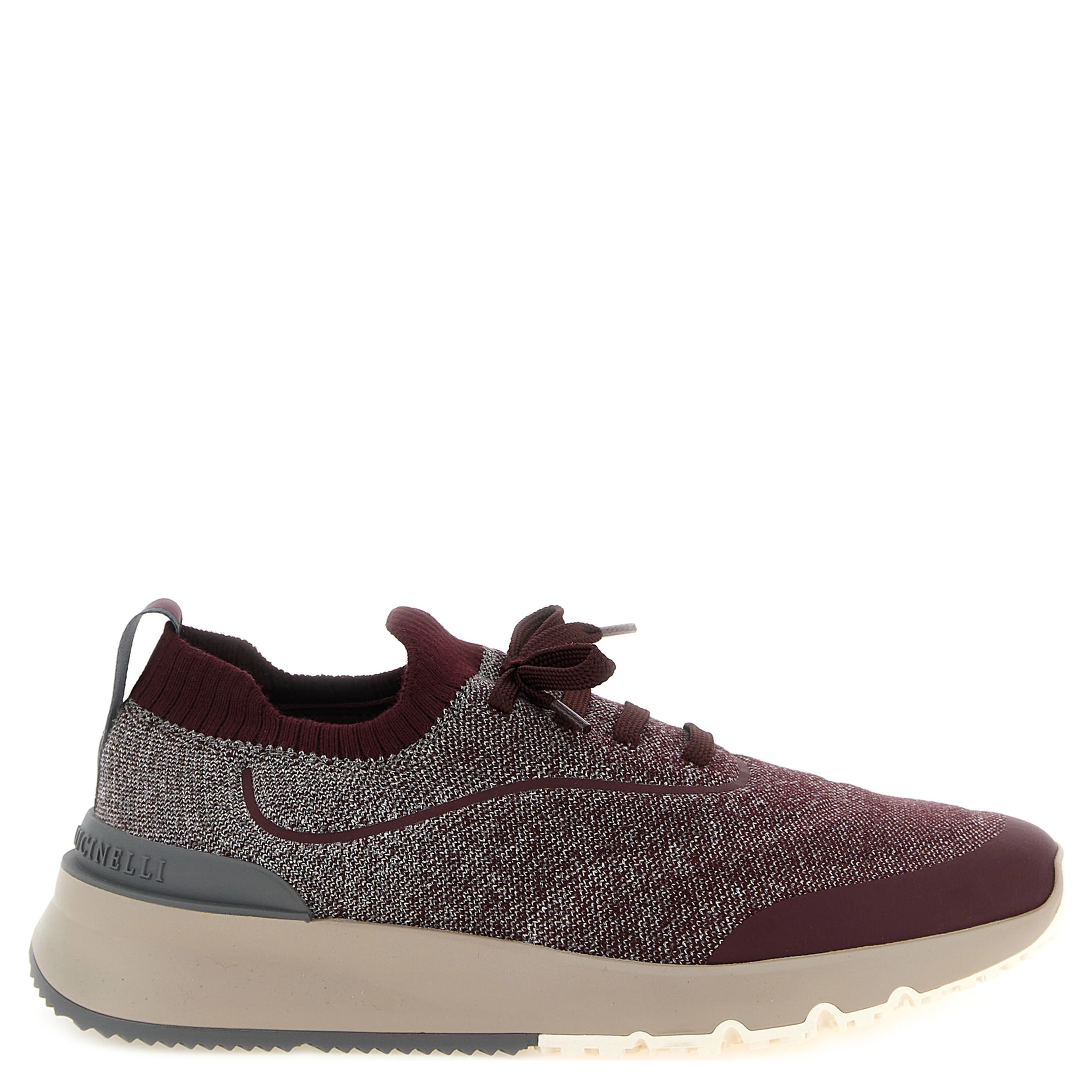 Bordeaux Cotton Athletic Sneakers