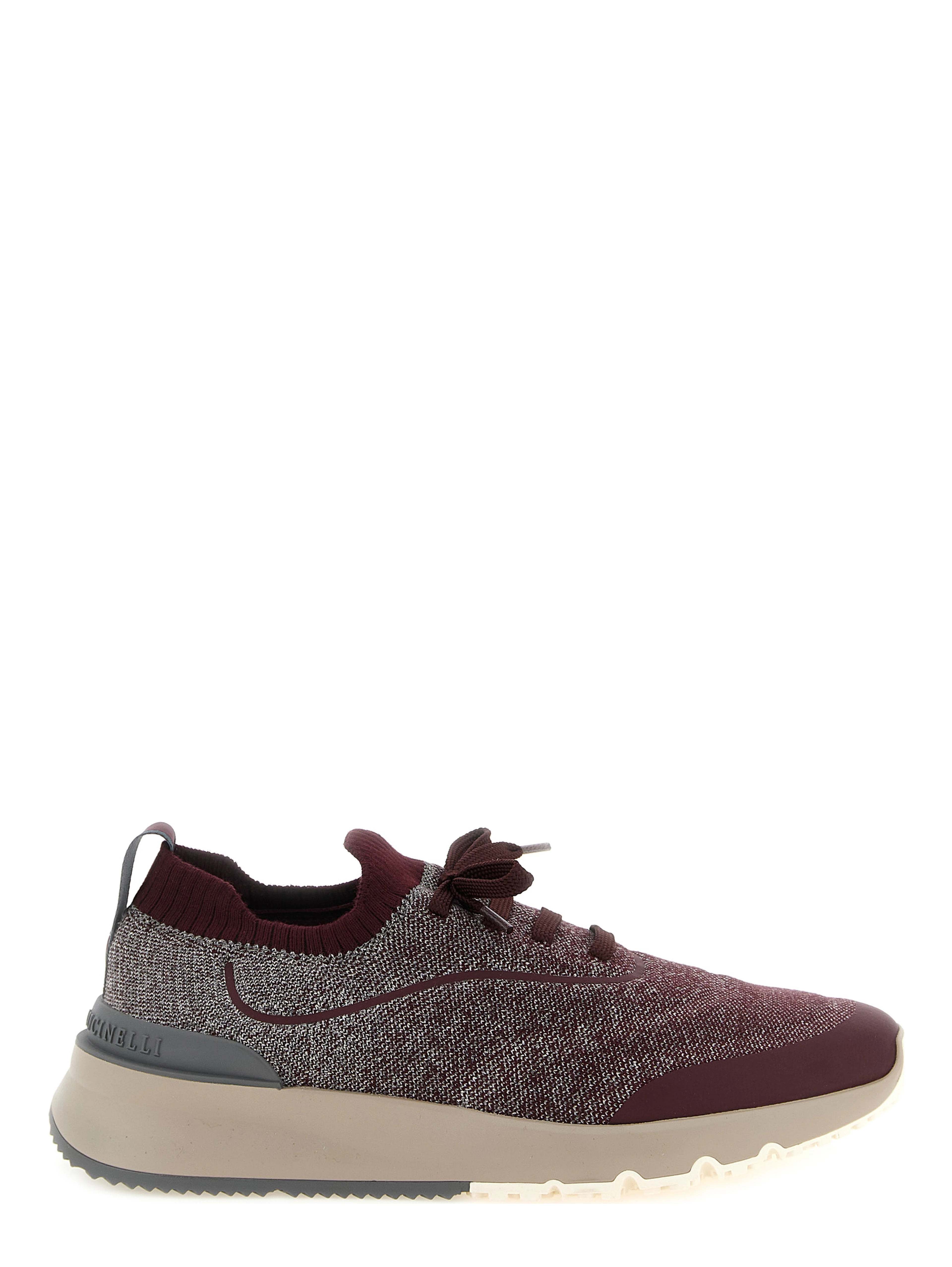 Bordeaux Cotton Athletic Sneakers