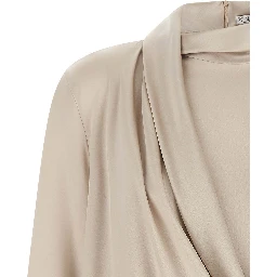 Beige Silk Blouse