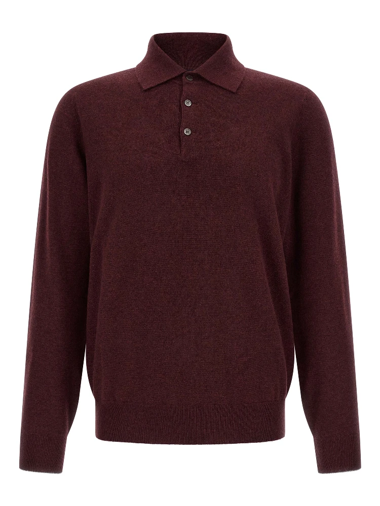 Bordeaux Cashmere Polo Shirt