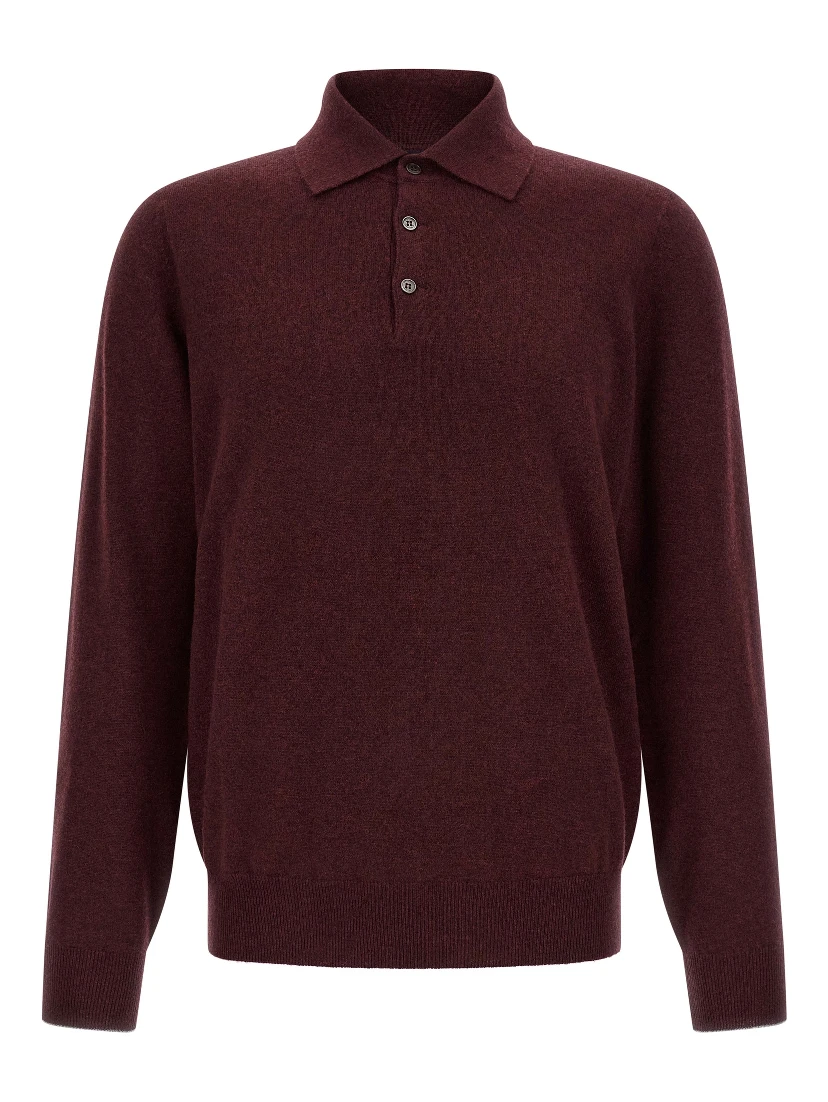 Bordeaux Cashmere Polo Shirt