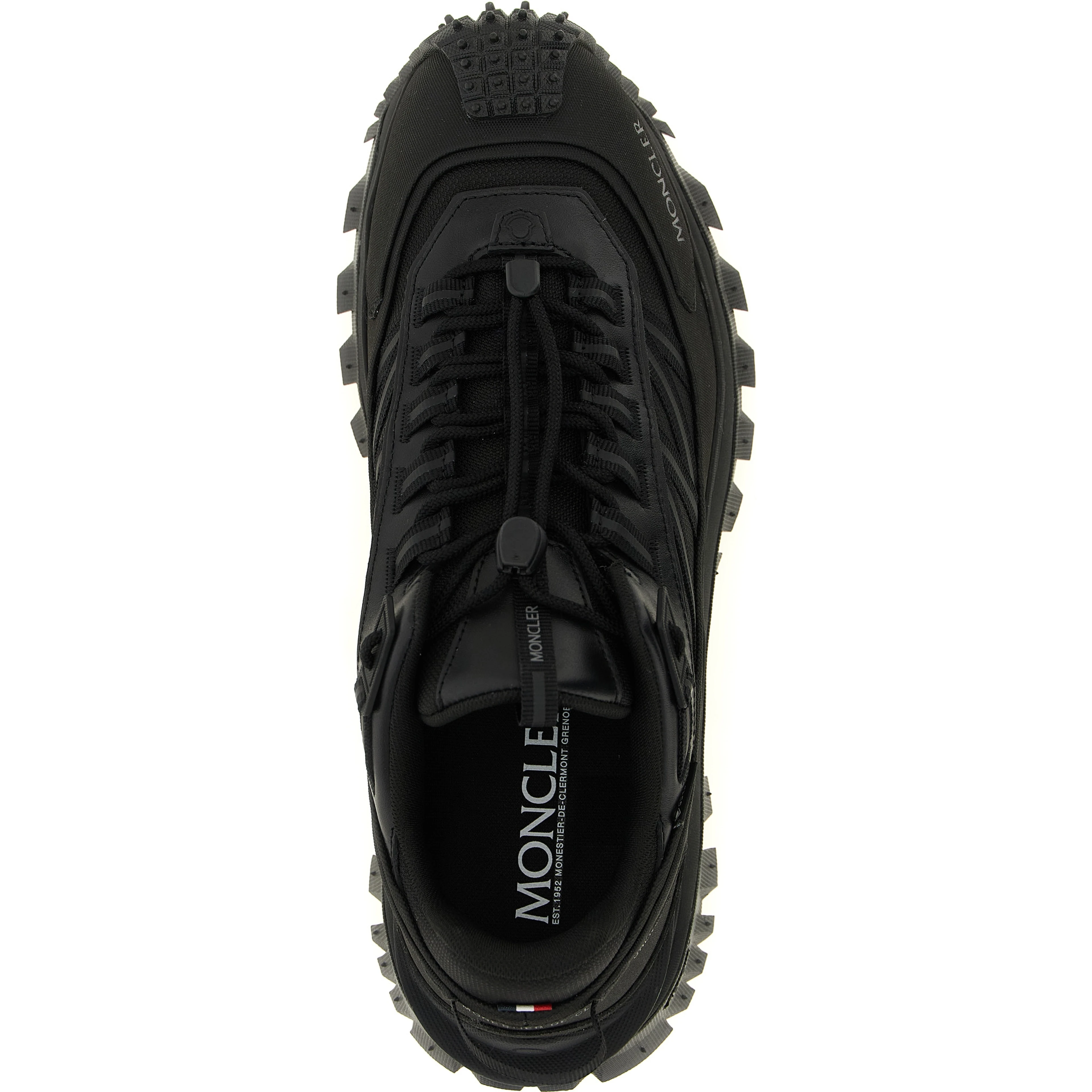 Black Leather Athletic Sneakers