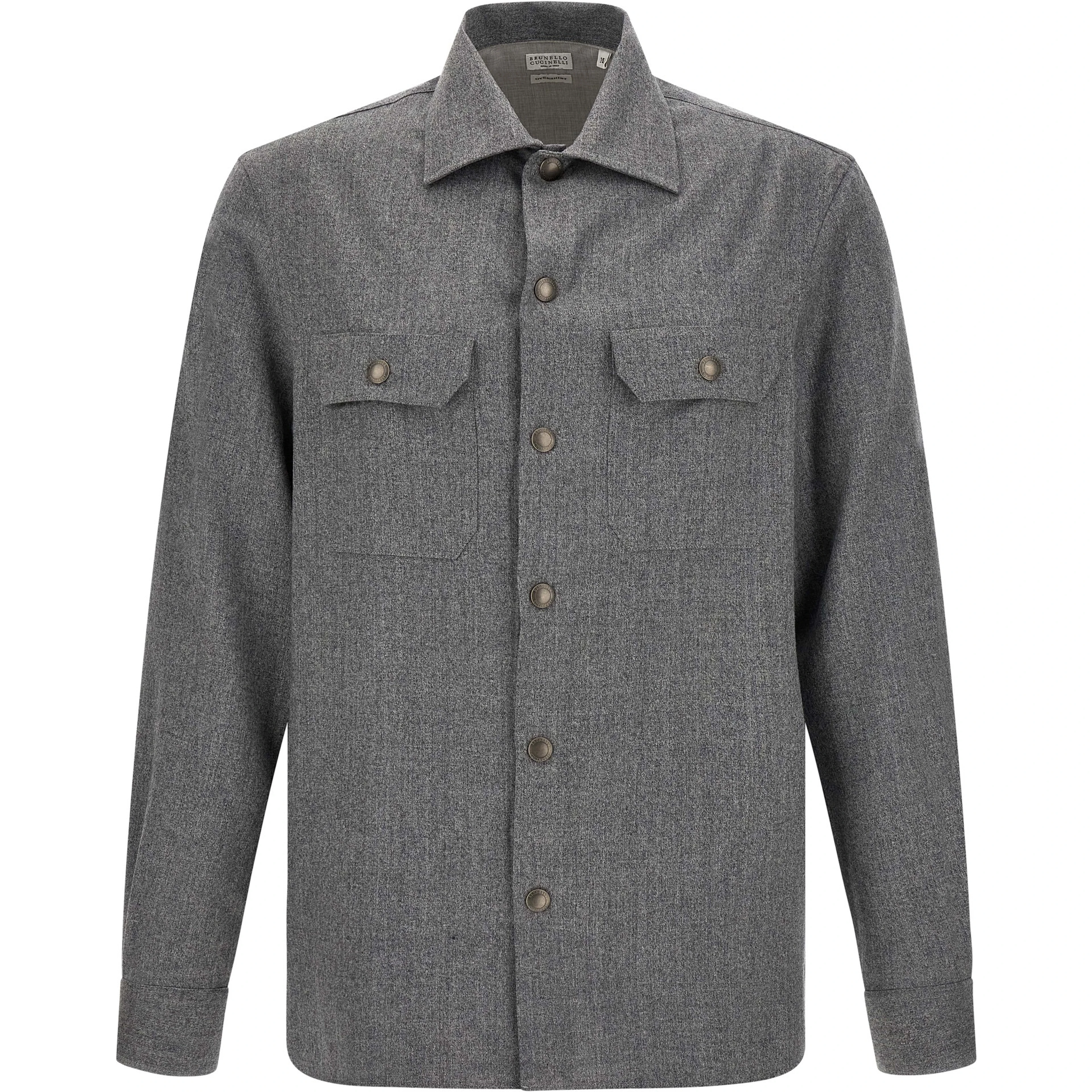 Gray Virgin Wool Blouse