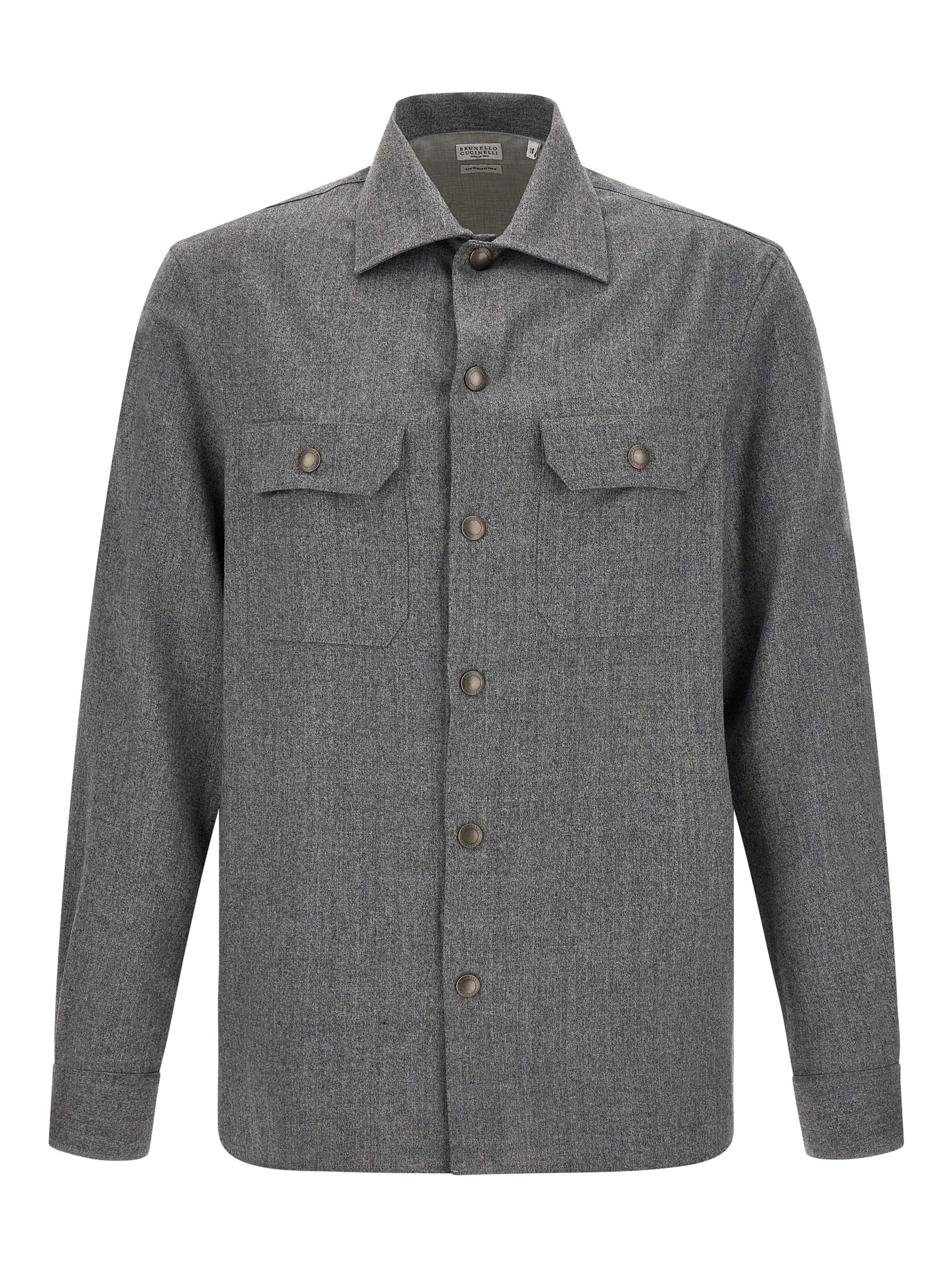Gray Virgin Wool Blouse