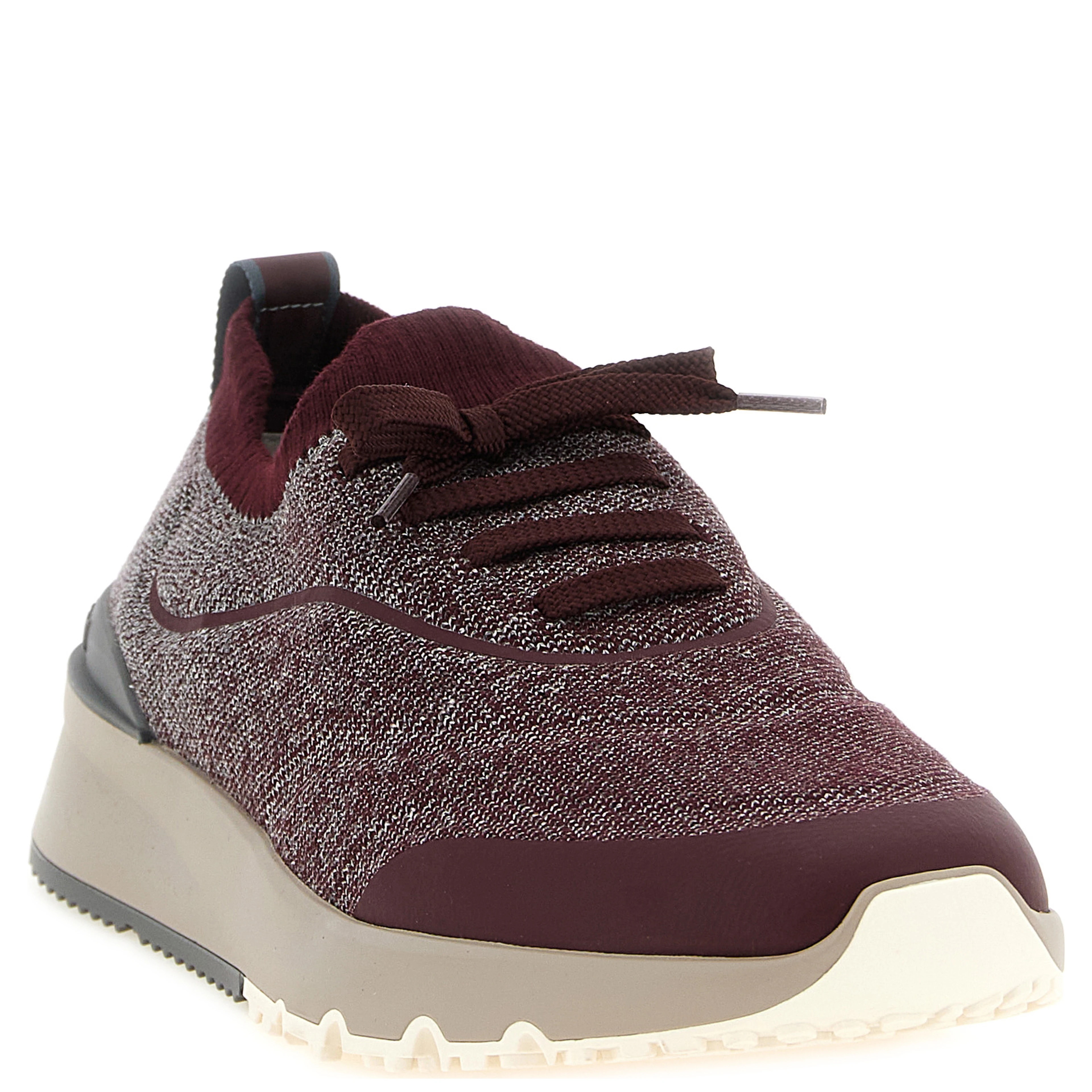 Bordeaux Cotton Athletic Sneakers