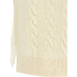 White Wool Sleeveless Jacket