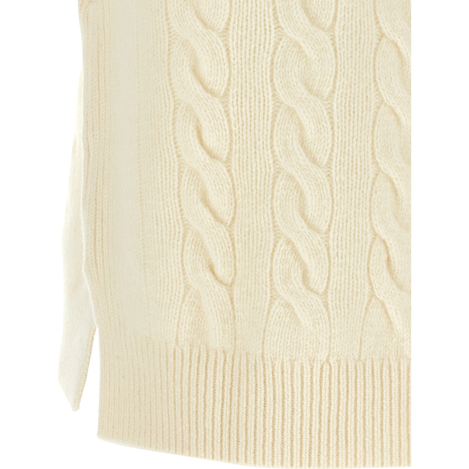 White Wool Sleeveless Jacket