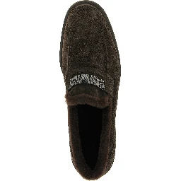 Brown Calfskin Slip-On Loafers