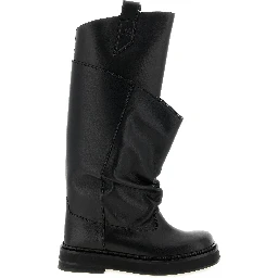 Black Calfskin Over The Knee