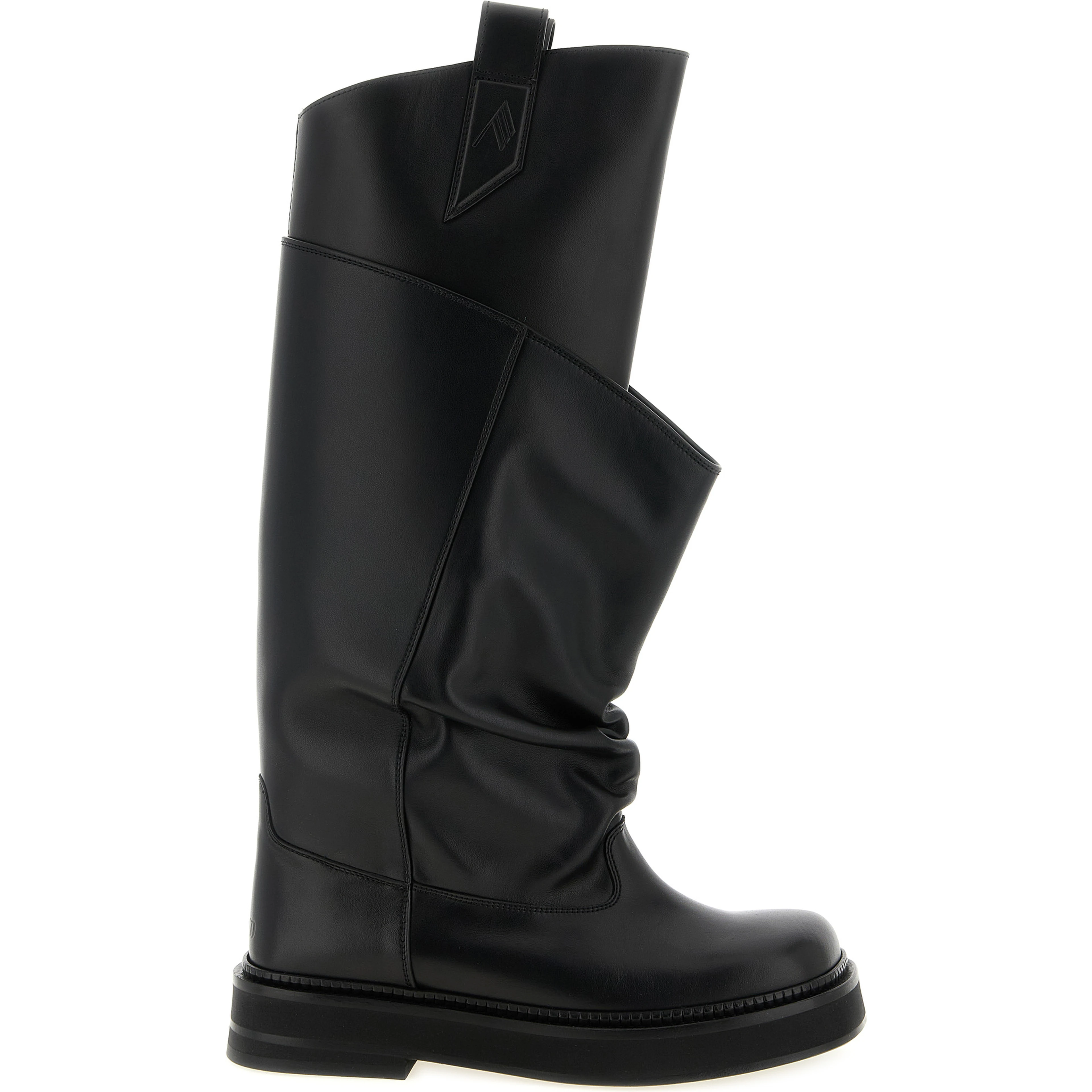 Black Calfskin Over The Knee