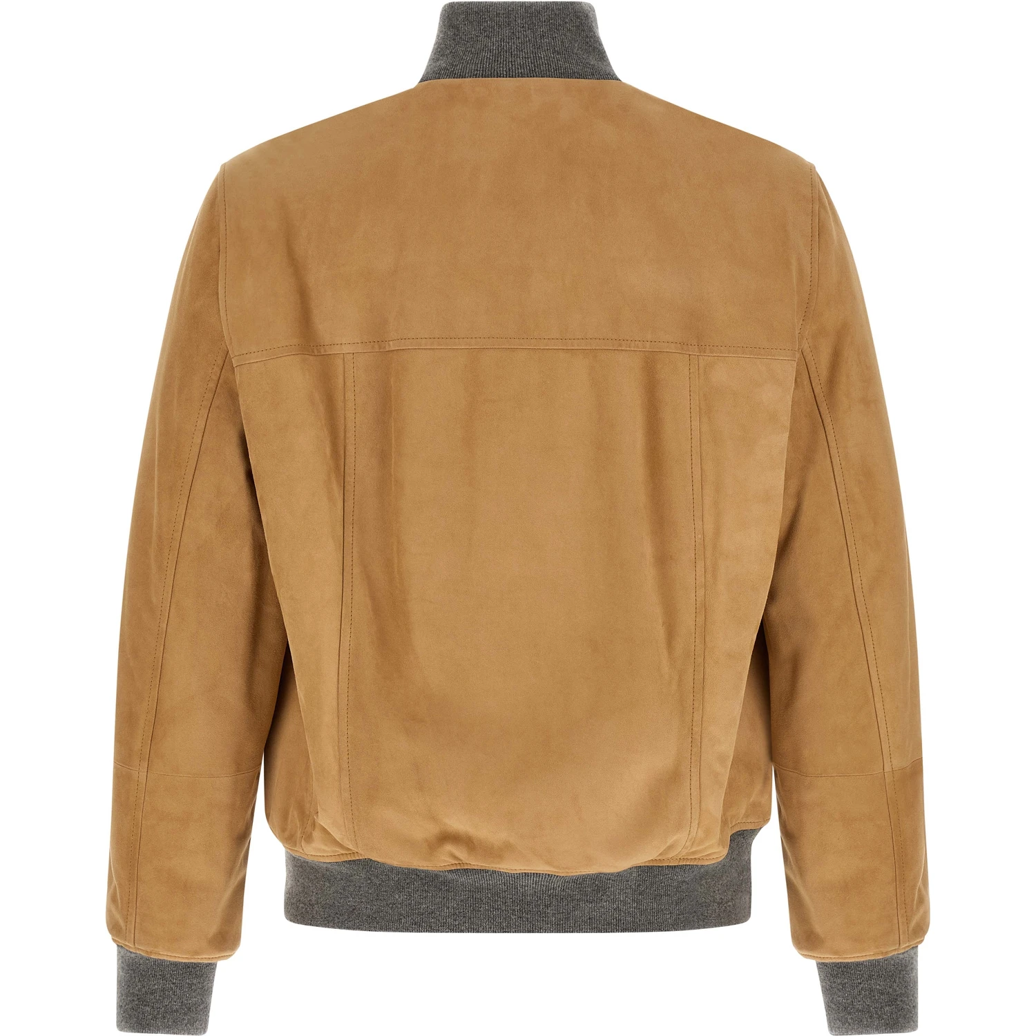 Beige Lamb Leather Leather Jacket