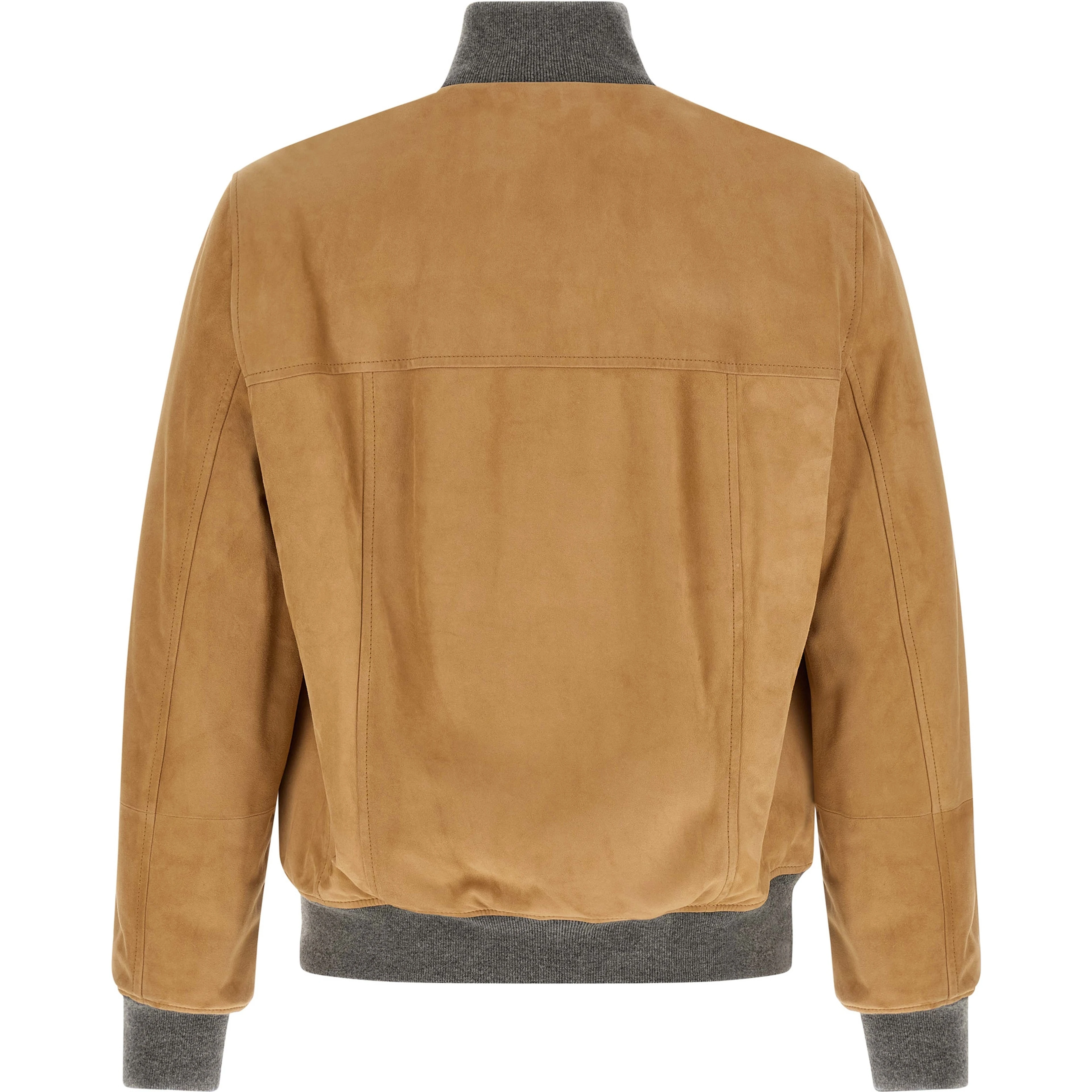 Beige Lamb Leather Leather Jacket