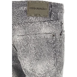 Gray Cotton Tapered Jeans