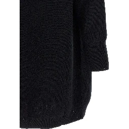 Black Virgin Wool Short Dress