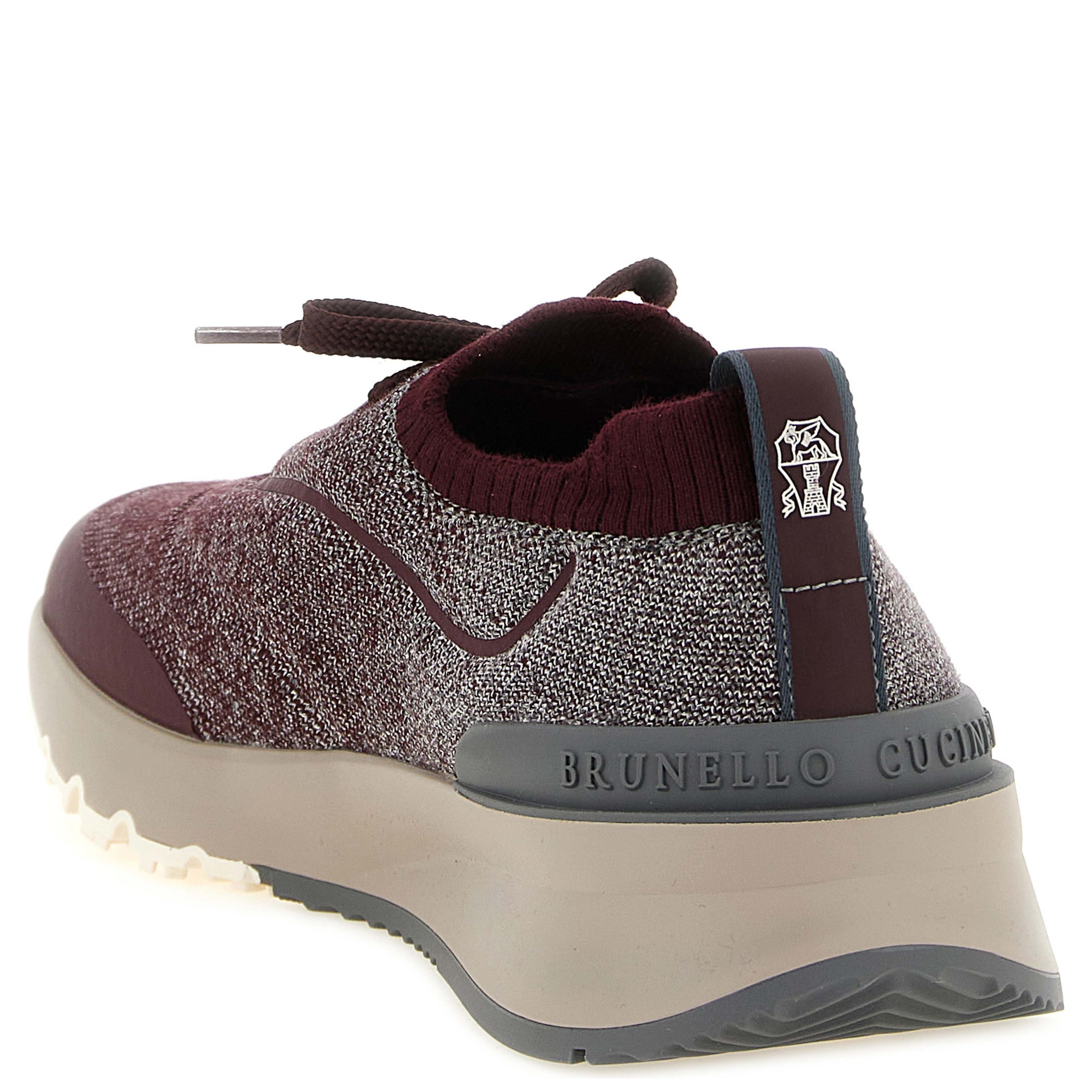 Bordeaux Cotton Athletic Sneakers