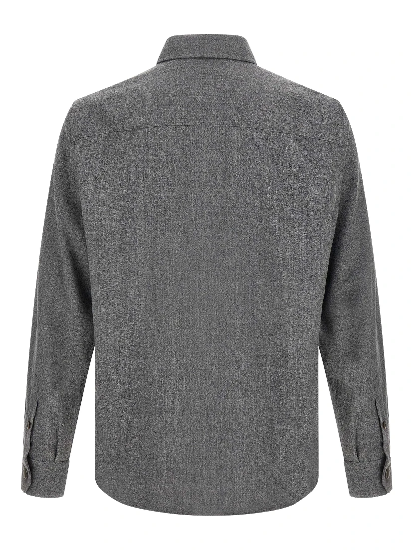 Gray Virgin Wool Blouse