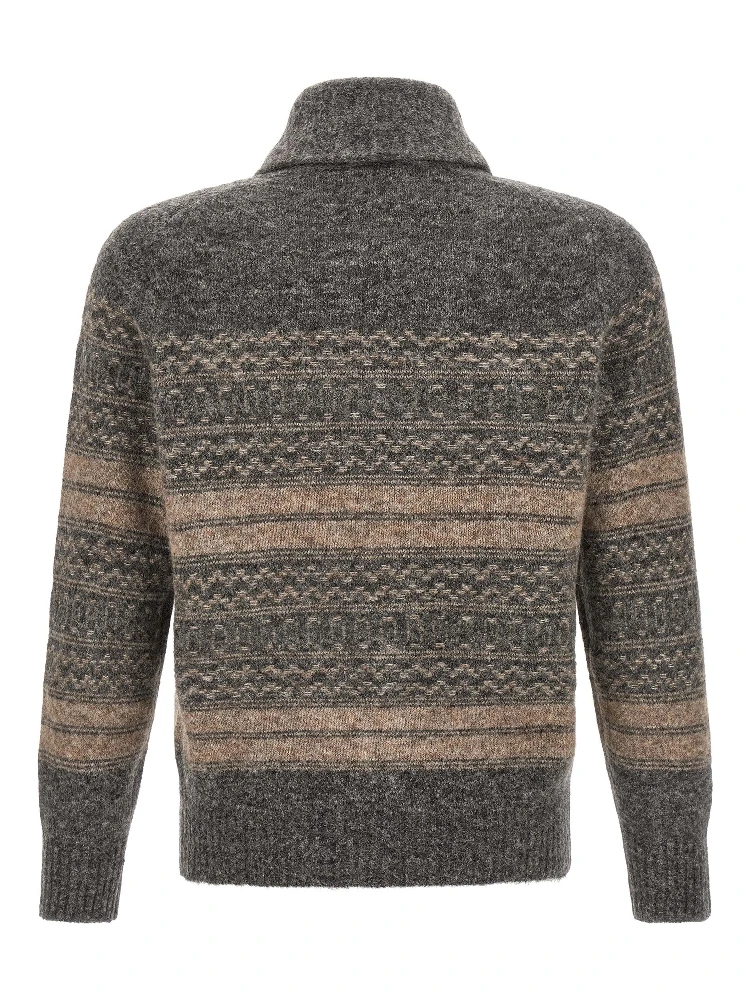 Gray Alpaca Leather Cardigan alternative