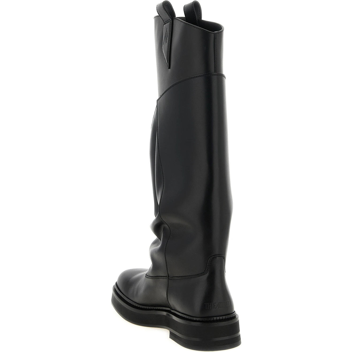 Black Calfskin Over The Knee
