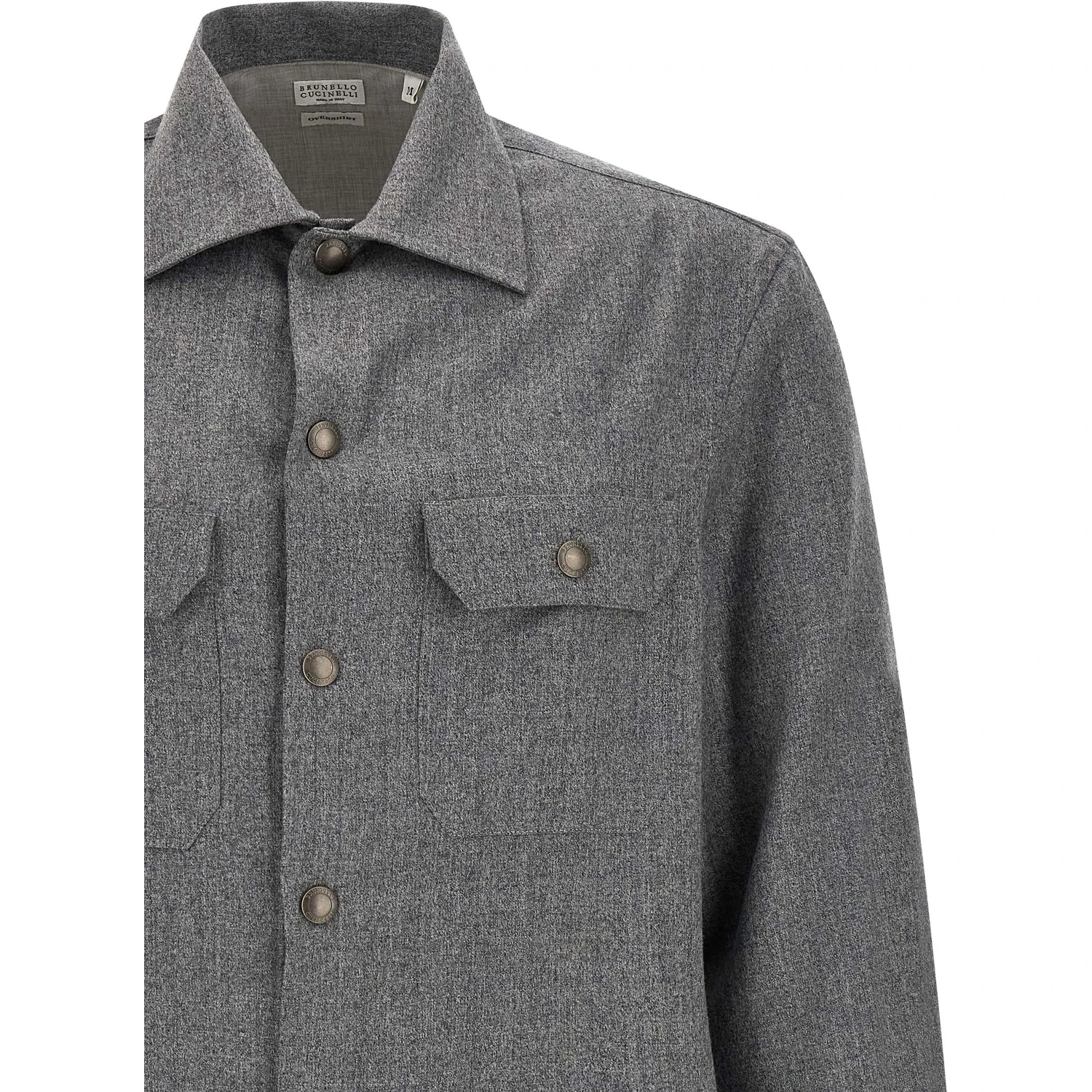 Gray Virgin Wool Blouse