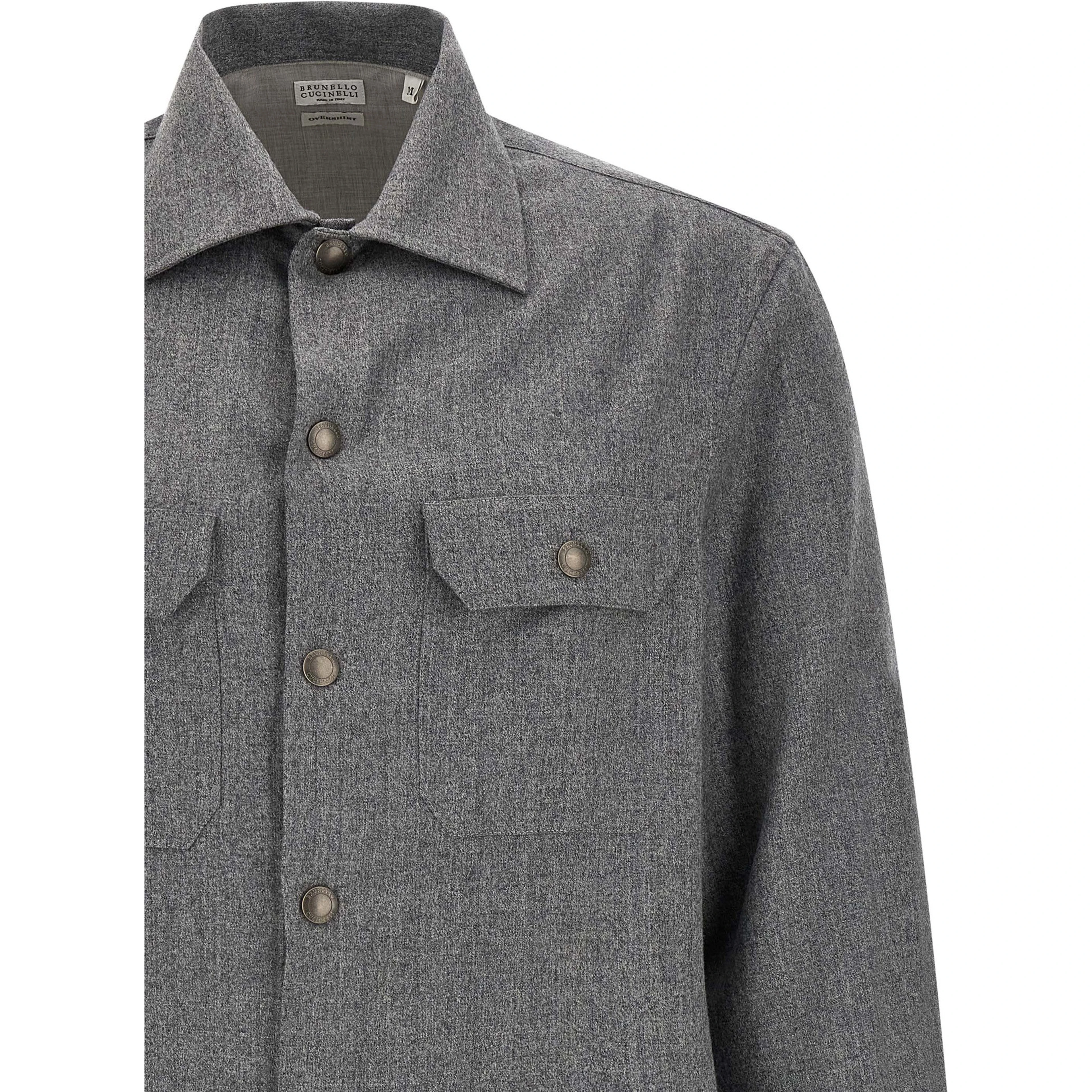 Gray Virgin Wool Blouse