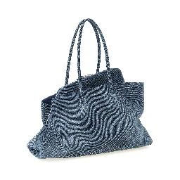Blue Cotton Shoulder Bag
